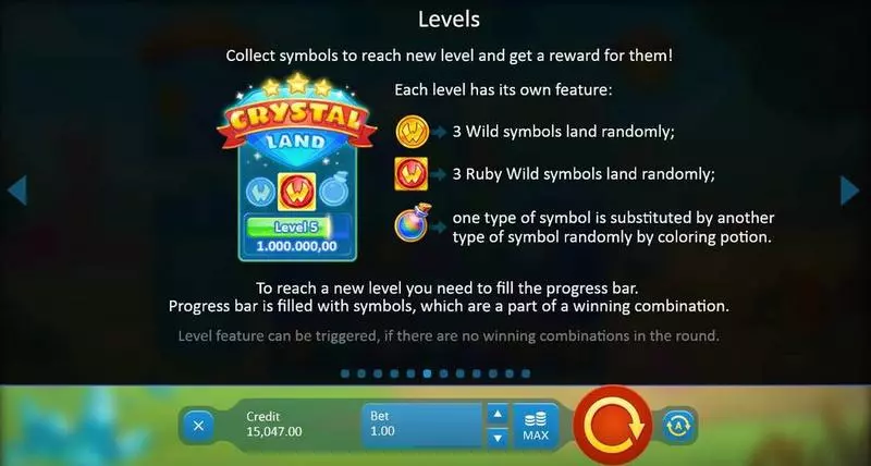 Crystal Land Fun Slot Game made by Playson with 7 Reel 