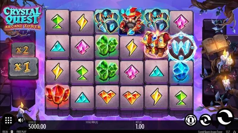 Crystal Quest: ArcaneTower Fun Slot Game made by Thunderkick with 6 Reel and 4096 Line