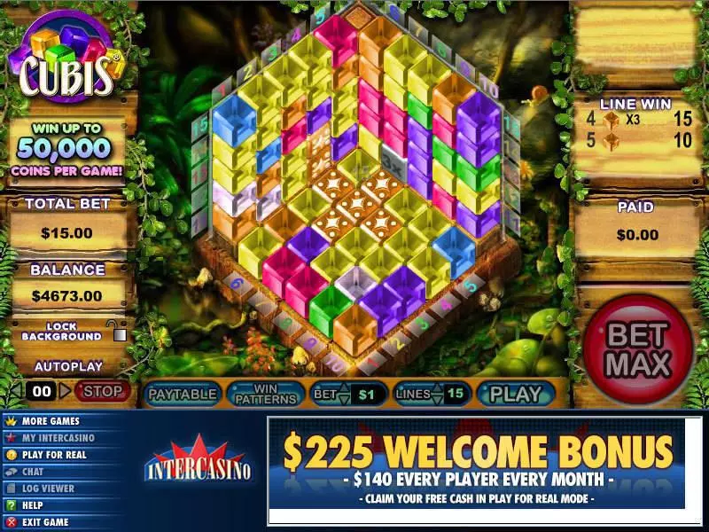 Cubis Fun Slot Game made by CryptoLogic with 0 Reel and 15 Line