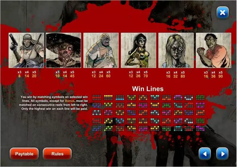 Deadworld Fun Slot Game made by 1x2 Gaming with 5 Reel and 50 Line