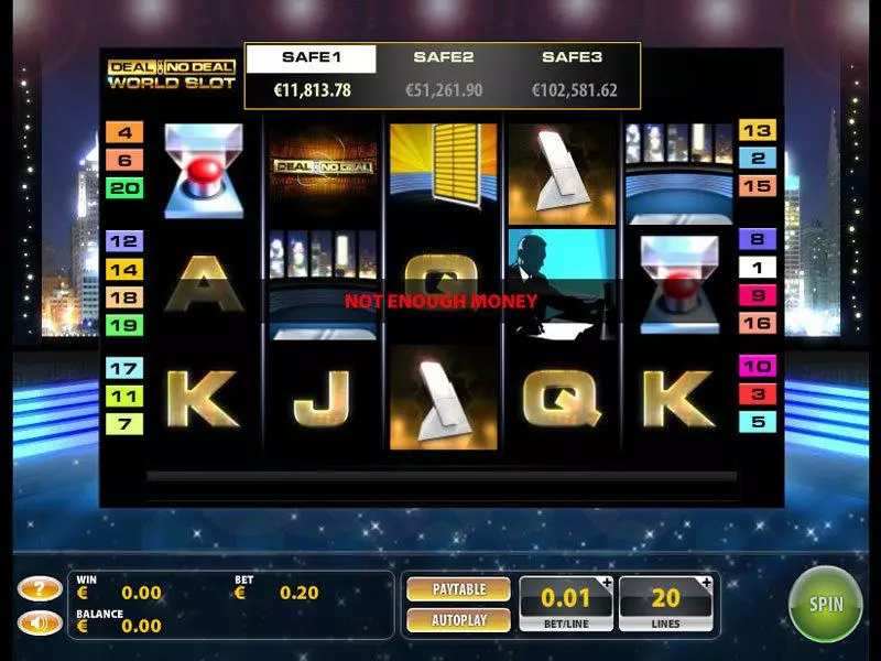 Deal or No Deal World Fun Slot Game made by GTECH with 5 Reel and 20 Line