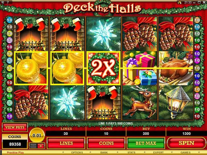 Deck the Halls Fun Slot Game made by Microgaming with 5 Reel and 30 Line