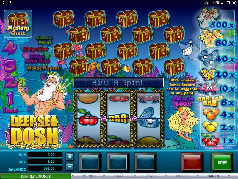 Deep Sea Dosh Fun Slot Game made by Microgaming with 3 Reel and 1 Line