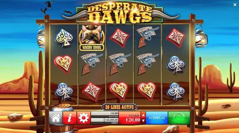 Desperate Dawgs Fun Slot Game made by Yggdrasil with 5 Reel 