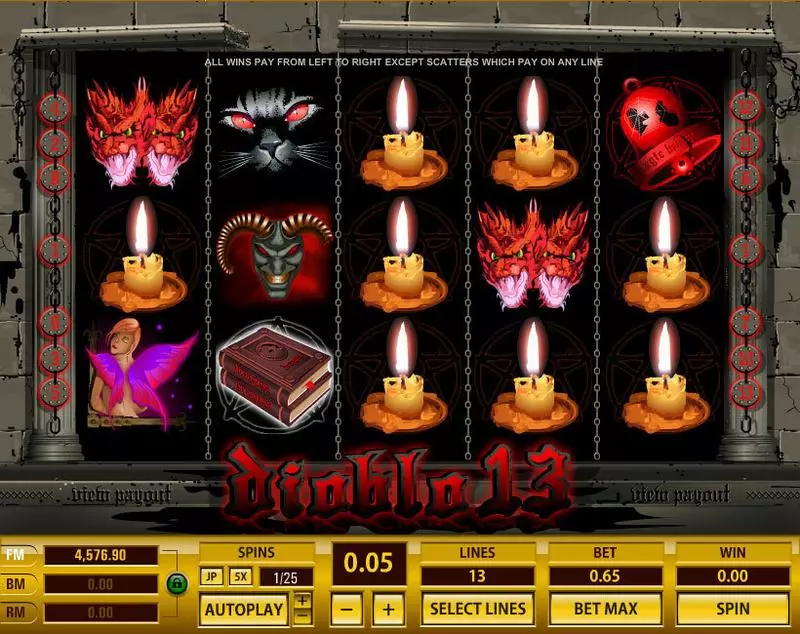 Diablo 13 Fun Slot Game made by Topgame with 5 Reel and 13 Line