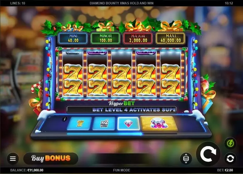 Diamond Bounty Xmas Hold and Win! Fun Slot Game made by Kalamba Games with 5 Reel 