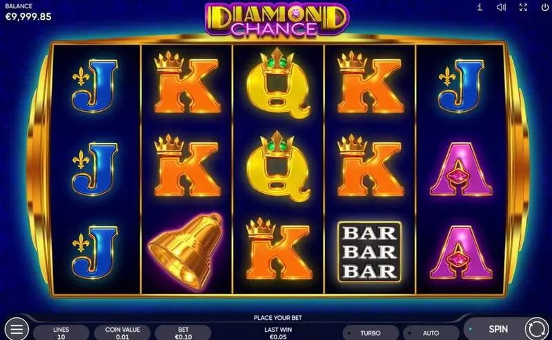 Diamond Chance Fun Slot Game made by Endorphina with 5 Reel and 5 Line