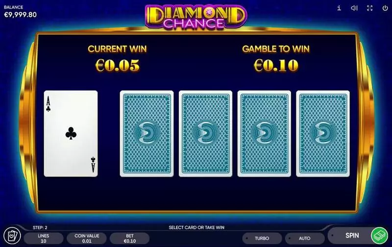 Diamond Chance Fun Slot Game made by Endorphina with 5 Reel and 5 Line
