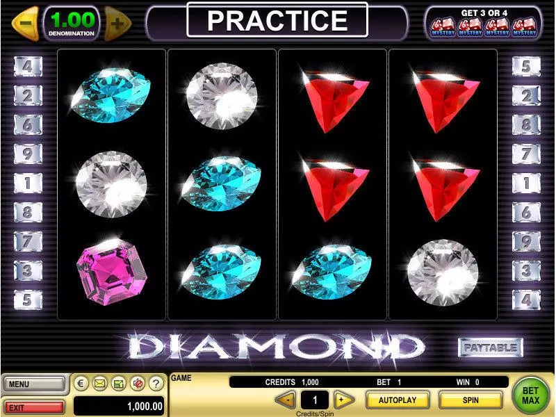 Diamond Fun Slot Game made by GTECH with 4 Reel and 9 Line