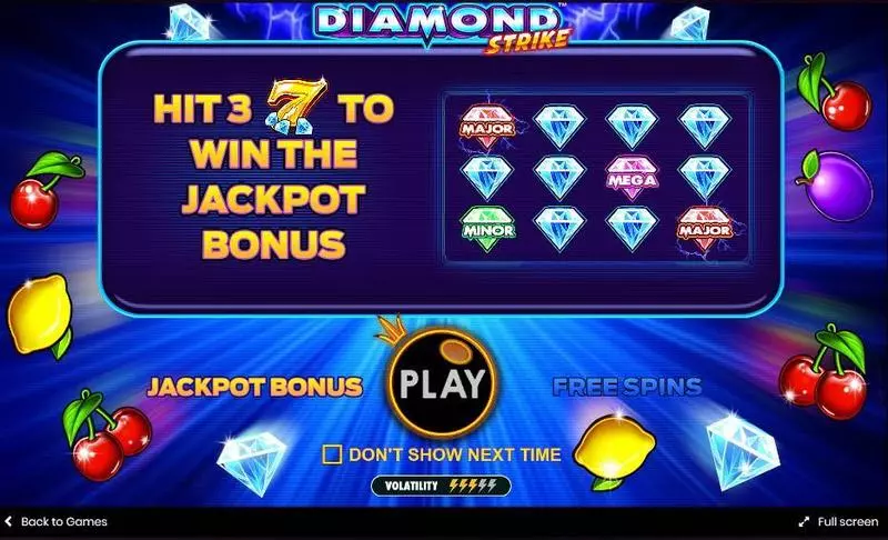 Diamond Strike Fun Slot Game made by Pragmatic Play with 3 Reel and 15 Line