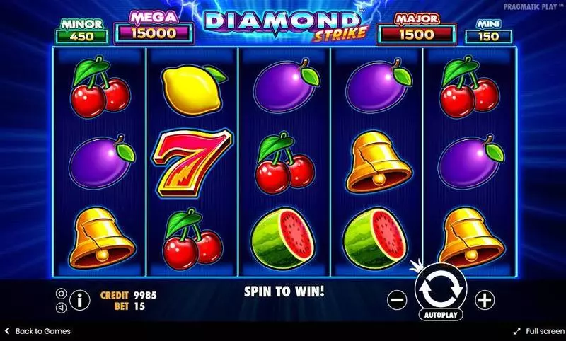 Diamond Strike Fun Slot Game made by Pragmatic Play with 3 Reel and 15 Line