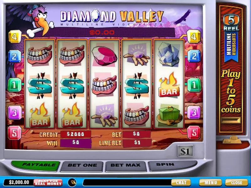 Diamond Valley Fun Slot Game made by PlayTech with 5 Reel and 5 Line