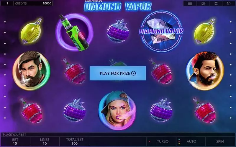 Diamond Vapor Fun Slot Game made by Endorphina with 5 Reel and 10 Line