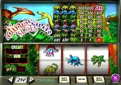 Dinosaur Fun Slot Game made by PlayTech with 3 Reel and 1 Line