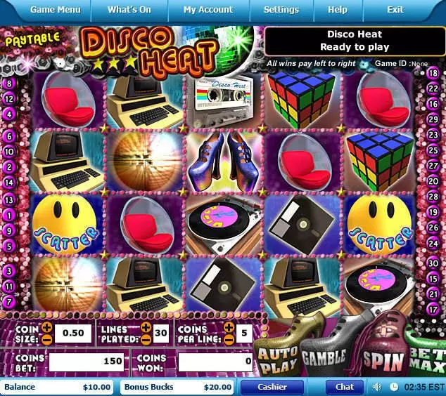 Disco Heart Fun Slot Game made by Leap Frog with 5 Reel and 30 Line