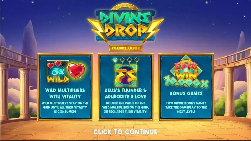 Divine Drop Fun Slot Game made by Hacksaw Gaming with 5 Reel and 14 Line
