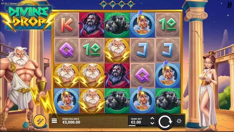 Divine Drop Fun Slot Game made by Hacksaw Gaming with 5 Reel and 14 Line