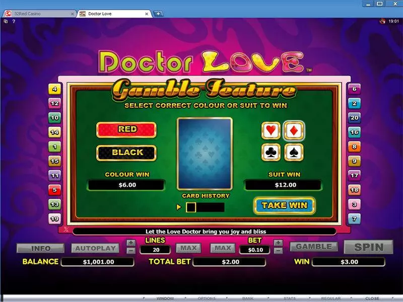 Doctor Love Fun Slot Game made by Microgaming with 5 Reel and 20 Line