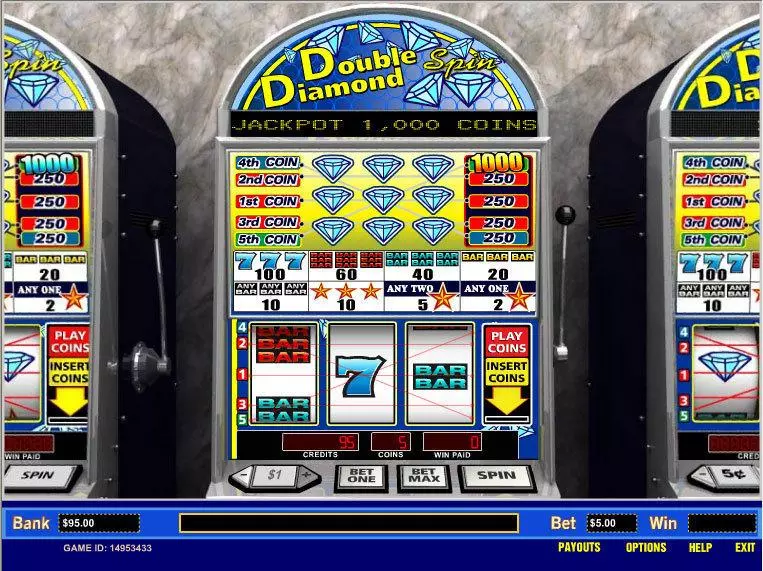Double Diamond Spin 5 Line Fun Slot Game made by Parlay with 3 Reel and 5 Line