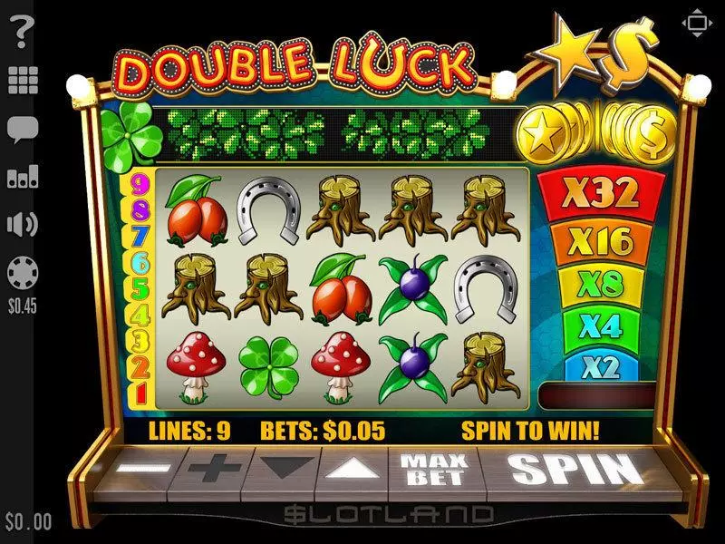 Double Luck Fun Slot Game made by Slotland Software with 5 Reel and 9 Line
