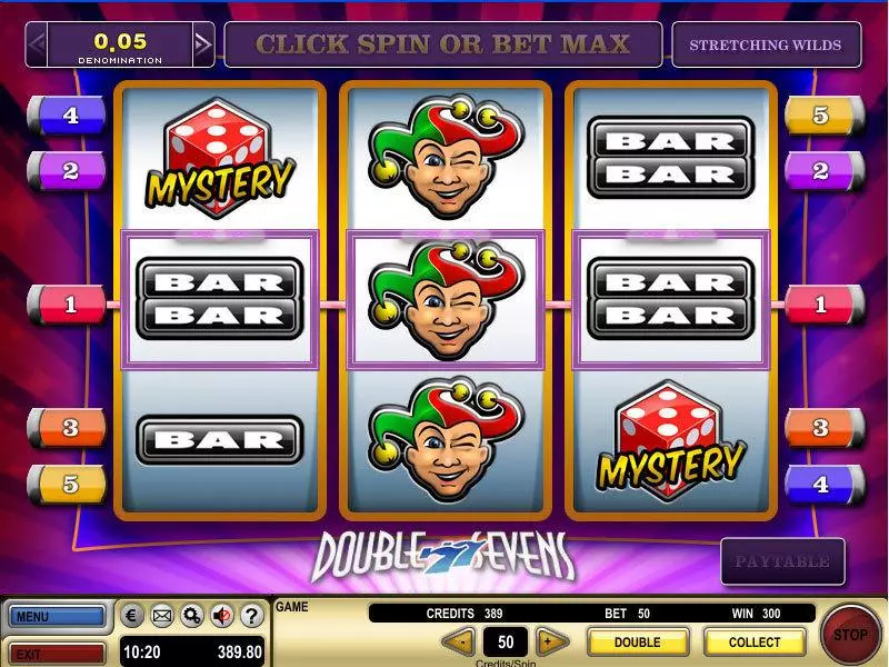 Double Sevens Fun Slot Game made by GTECH with 3 Reel and 5 Line