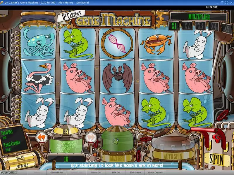 Dr Carter's Gene Machine Fun Slot Game made by bwin.party with 5 Reel and 30 Line
