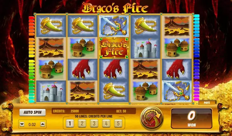 Draco's Fire Fun Slot Game made by Amaya with 5 Reel and 50 Line