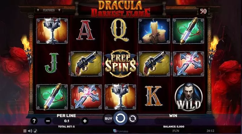 Dracula – Darkest Flame Fun Slot Game made by Spinomenal with 5 Reel and 50 Line