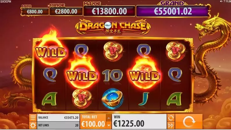 Dragon Chase Fun Slot Game made by Quickspin with 5 Reel and 20 Line