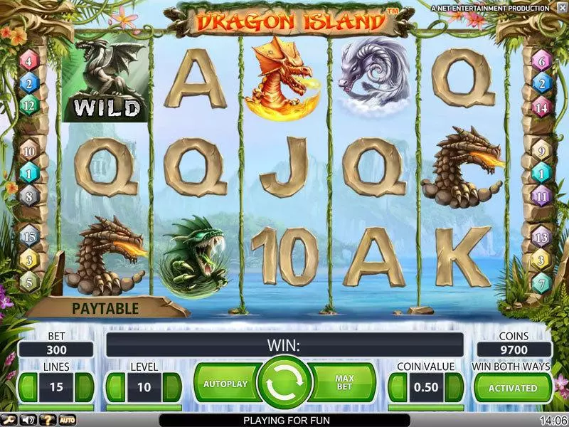 Dragon Island Fun Slot Game made by NetEnt with 5 Reel and 15 Line
