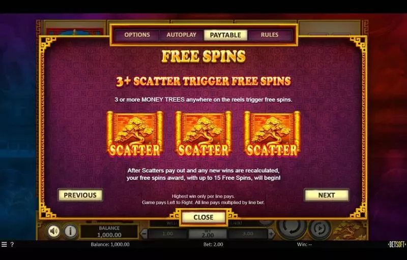 Dragon & Phoenix Fun Slot Game made by BetSoft with 5 Reel and 20 Line