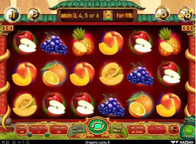 Dragons Lucky 8 Fun Slot Game made by Wazdan with 6 Reel and 20 Line