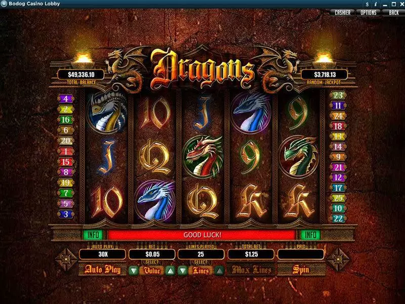 Dragons Fun Slot Game made by RTG with 5 Reel and 25 Line