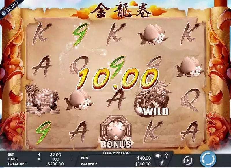 Dragons Scroll Fun Slot Game made by Genesis with 5 Reel and 100 Line