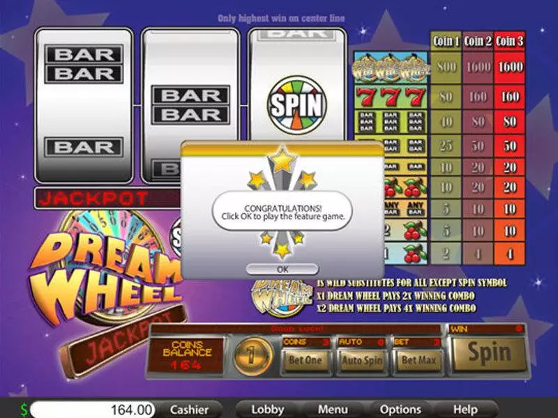Dream Wheel Classic Fun Slot Game made by Saucify with 3 Reel and 1 Line