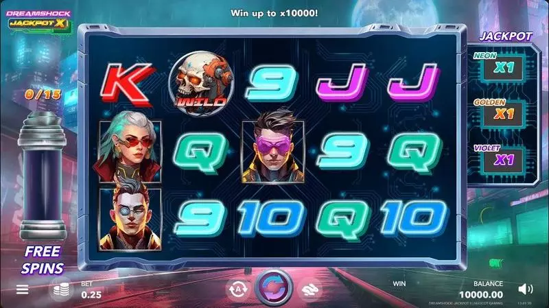 DREAMSHOCK: JACKPOT X Fun Slot Game made by Mascot Gaming with 5 Reel and 243 Line