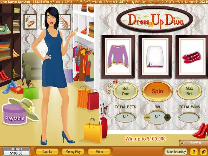 Dress Up Diva Fun Slot Game made by NeoGames with 3 Reel and 1 Line