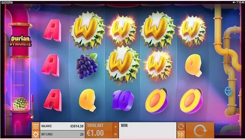 Durian Dynamite Fun Slot Game made by Quickspin with 5 Reel and 20 Line