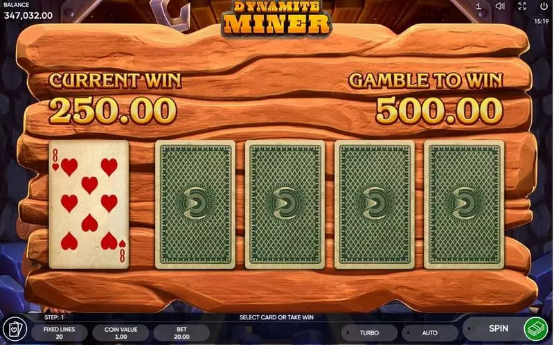 Dynamite Miner Fun Slot Game made by Endorphina with 5 Reel and 20 Line
