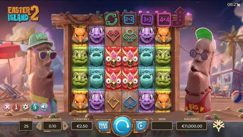 Easter Island 2 Fun Slot Game made by Yggdrasil with 6 Reel and 25 Line