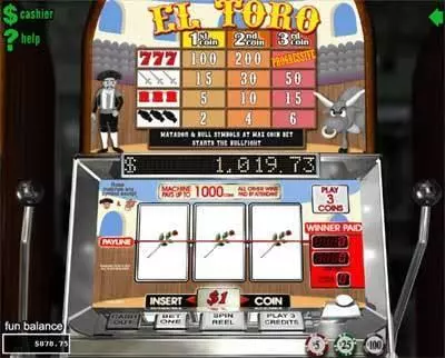 El Toro Fun Slot Game made by RTG with 3 Reel and 1 Line