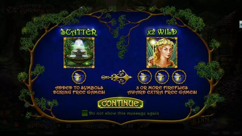 Enchanted Garden II Fun Slot Game made by RTG with 5 Reel and 25 Line