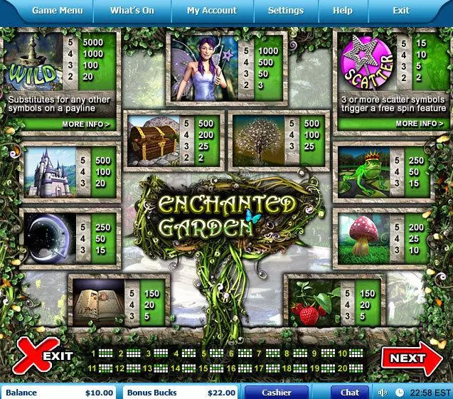 Enchanted Garden Fun Slot Game made by Leap Frog with 5 Reel and 20 Line