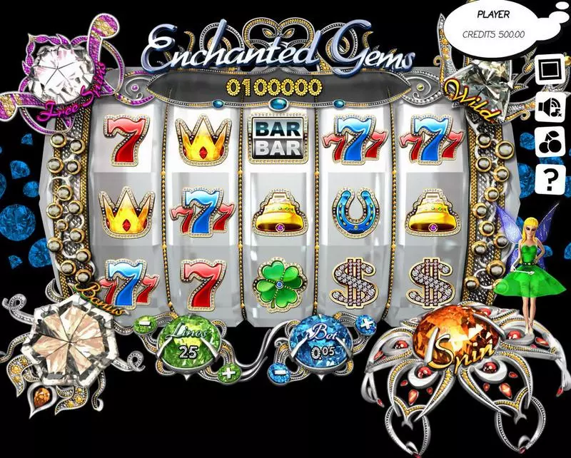 Enchanted Gems Fun Slot Game made by Slotland Software with 5 Reel and 25 Line