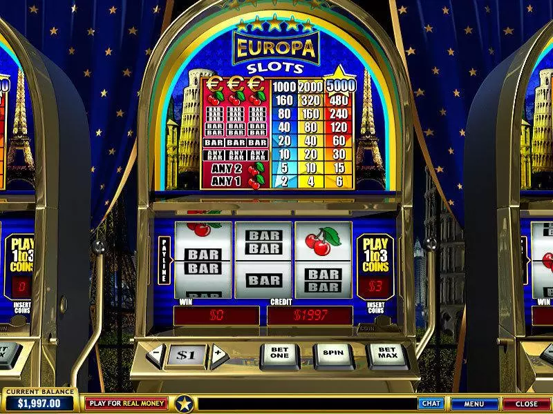 Europa Fun Slot Game made by PlayTech with 3 Reel and 1 Line
