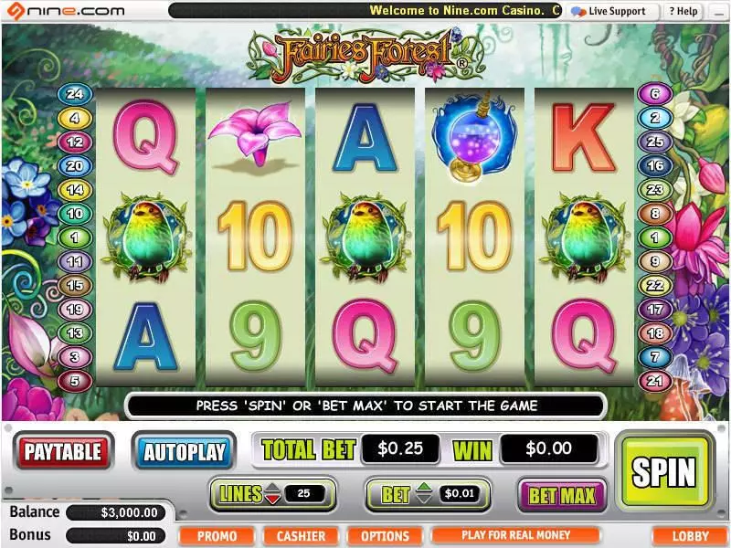 Fairies Forest Fun Slot Game made by WGS Technology with 5 Reel and 25 Line