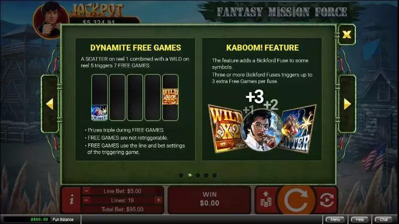 Fantasy Mission Force Fun Slot Game made by RTG with 5 Reel and 20 Line