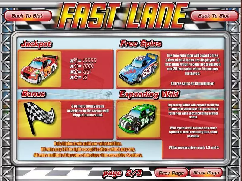 Fast Lane Fun Slot Game made by Rival with 5 Reel and 50 Line