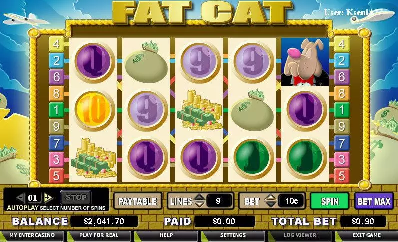 Fat Cat Fun Slot Game made by CryptoLogic with 5 Reel and 9 Line