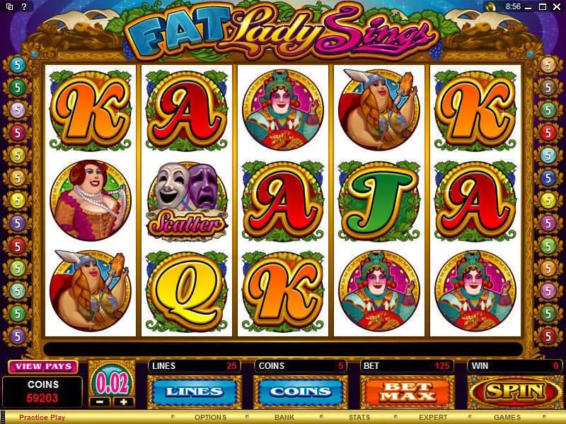 Fat Lady Sings Fun Slot Game made by Microgaming with 5 Reel and 25 Line